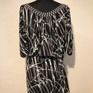 Grey and black patterned dress